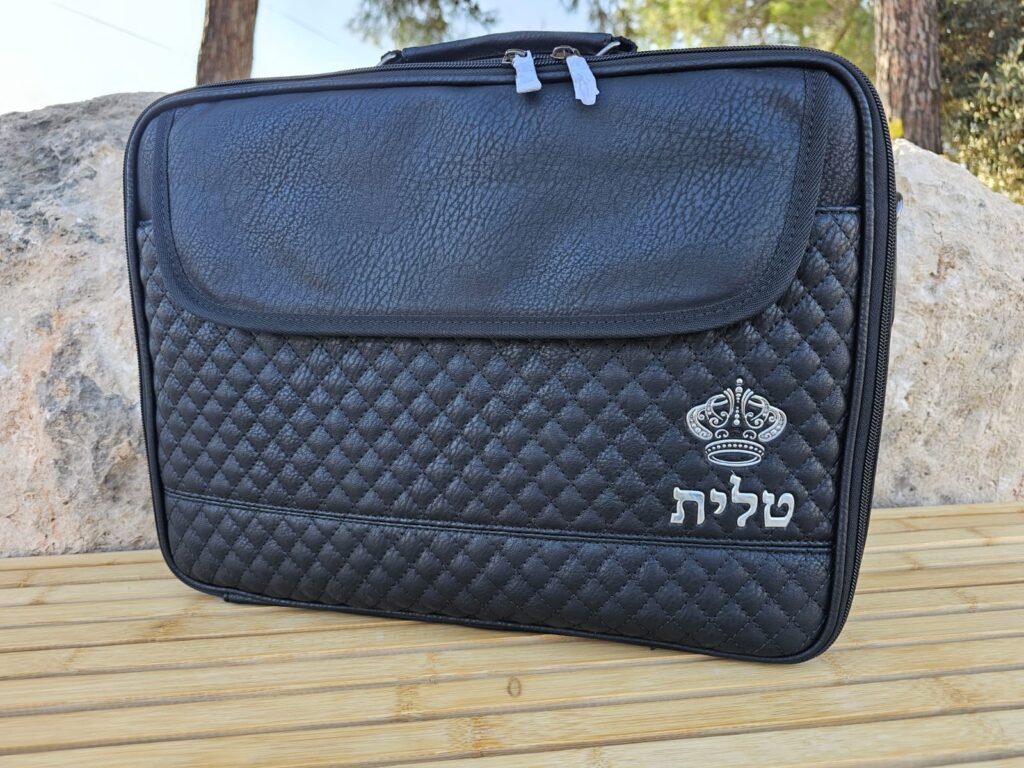 תיק טלית ותפילין דמוי עור כתר